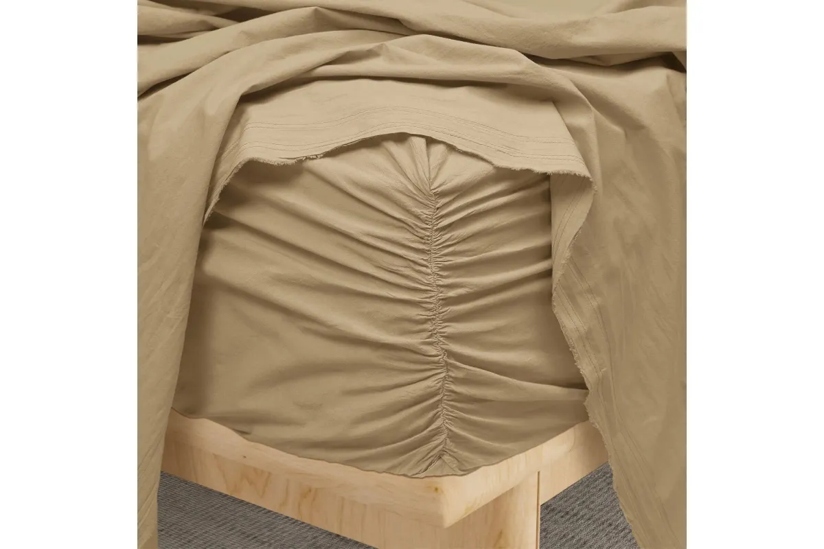 Dr. Weil Garment Washed Percale King Sheets - Ochre