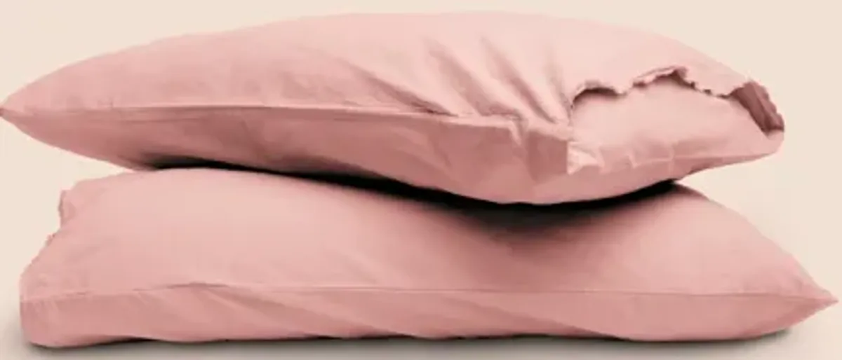 Dr. Weil Garment Washed Percale Twin XL Sheets - Pink Sandstone