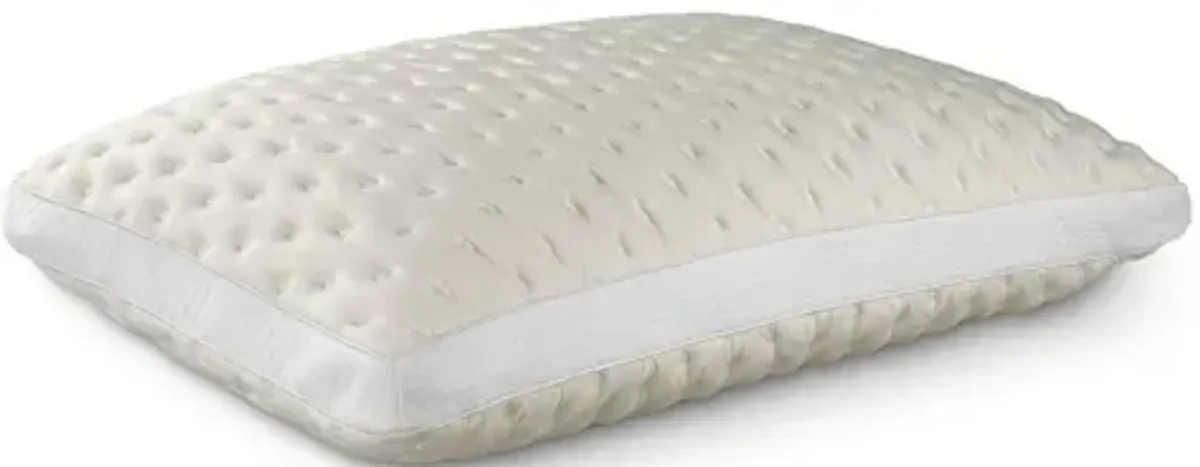 Bamboo King Memory Foam Firm Puff Pillow - White