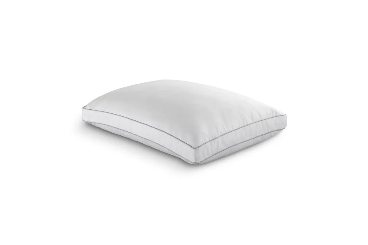 King Memory Foam Puff Pillow - White