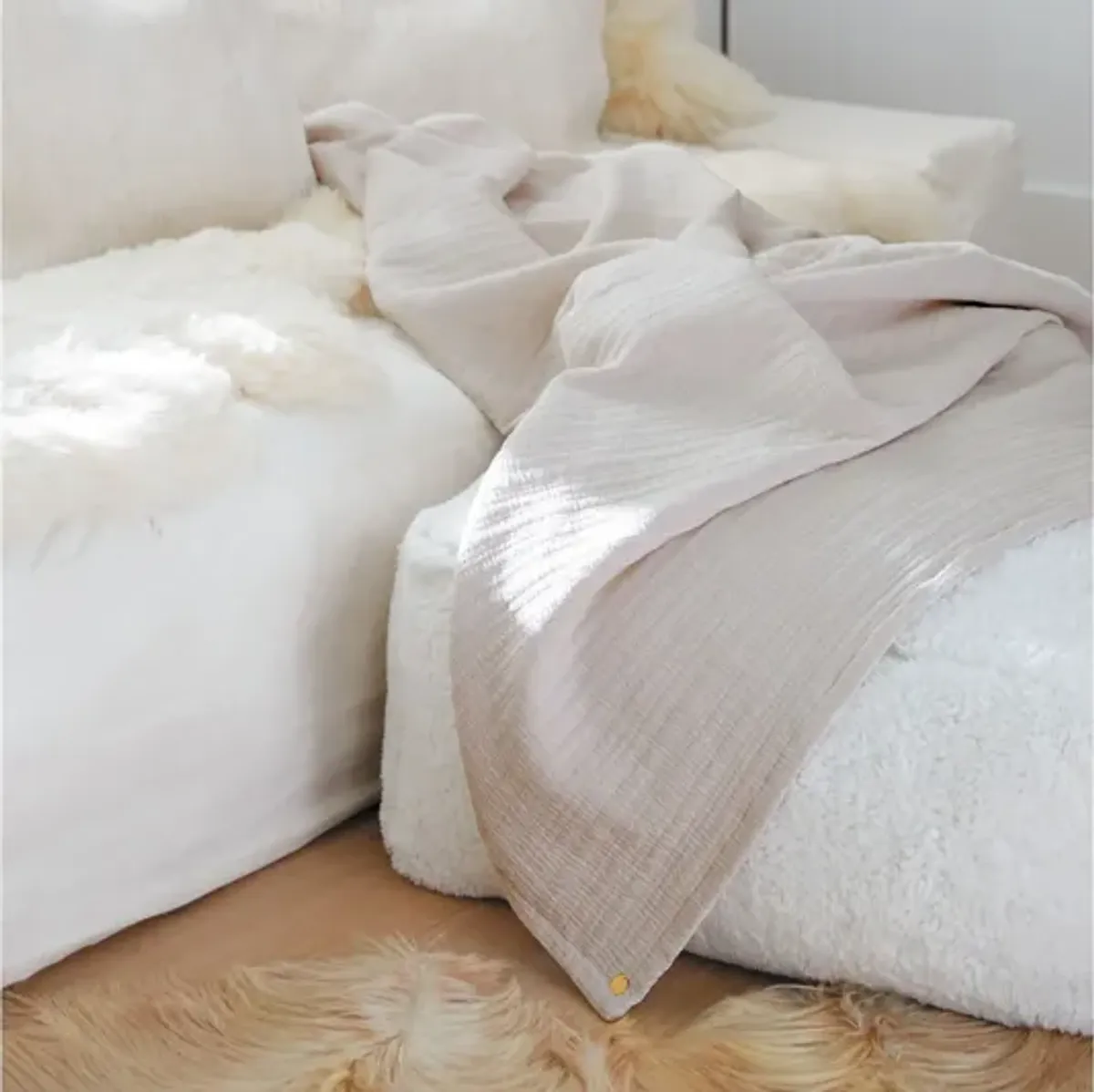 Everyday Cotton Full/Queen Coverlet - Oatmeal