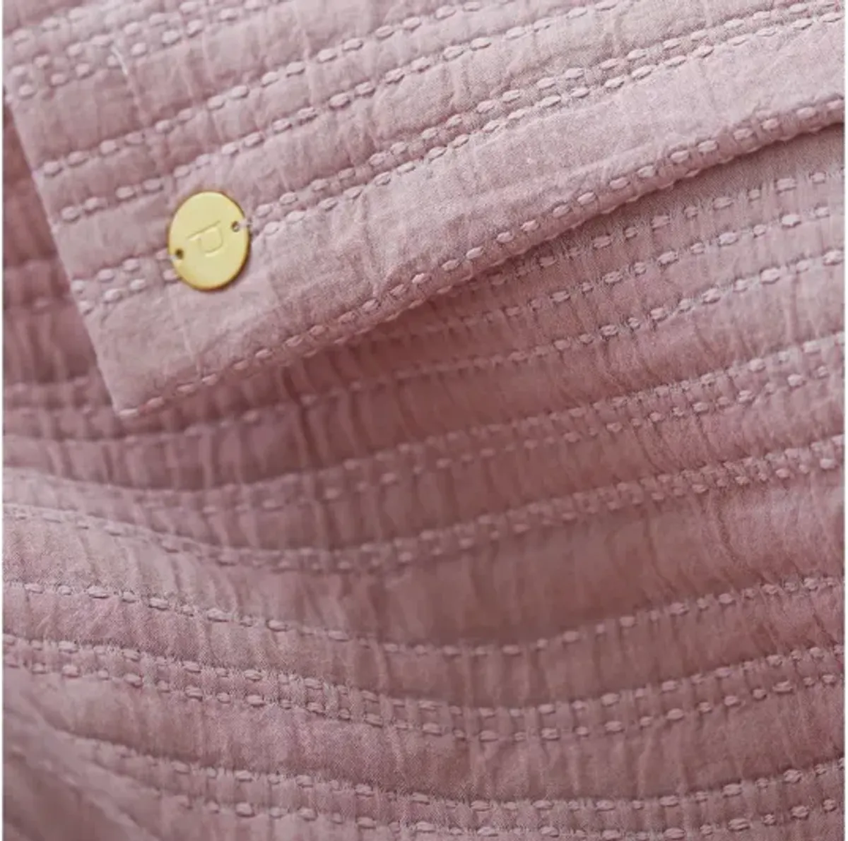 Everyday Cotton King/Cal King Coverlet - Ash Rose