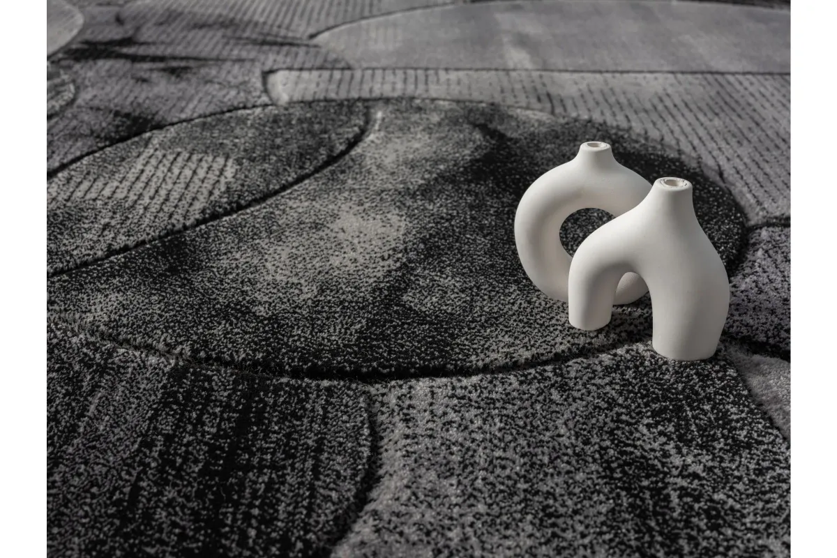 MDA Rugs Alexia Collection Design 03 Gray/Black Area Rug - 8'1" x 10'5"