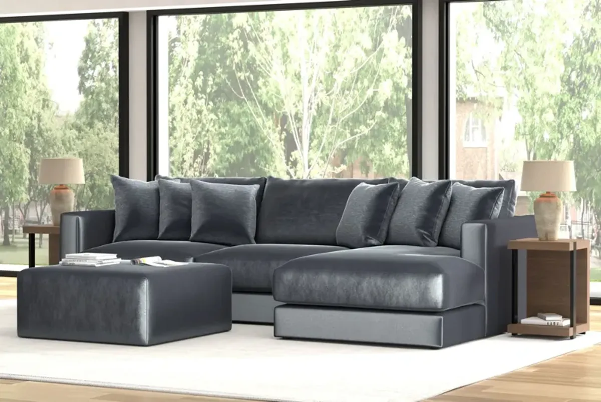 Brynn Slate 3-Piece Sectional with Right Arm Facing Chaise