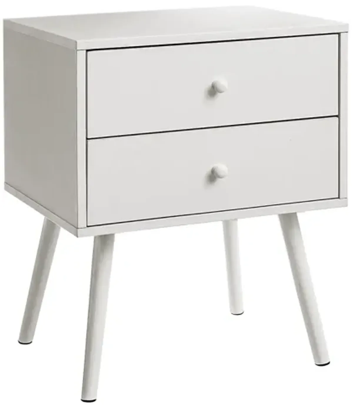 Monarch Specialties I 3627 - White End Table With 2 Drawers