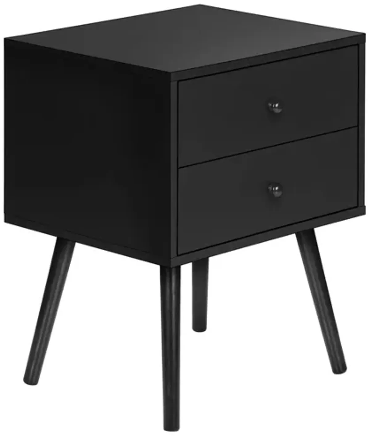 Monarch Specialties I 3628 - Black End Table With 2 Drawers