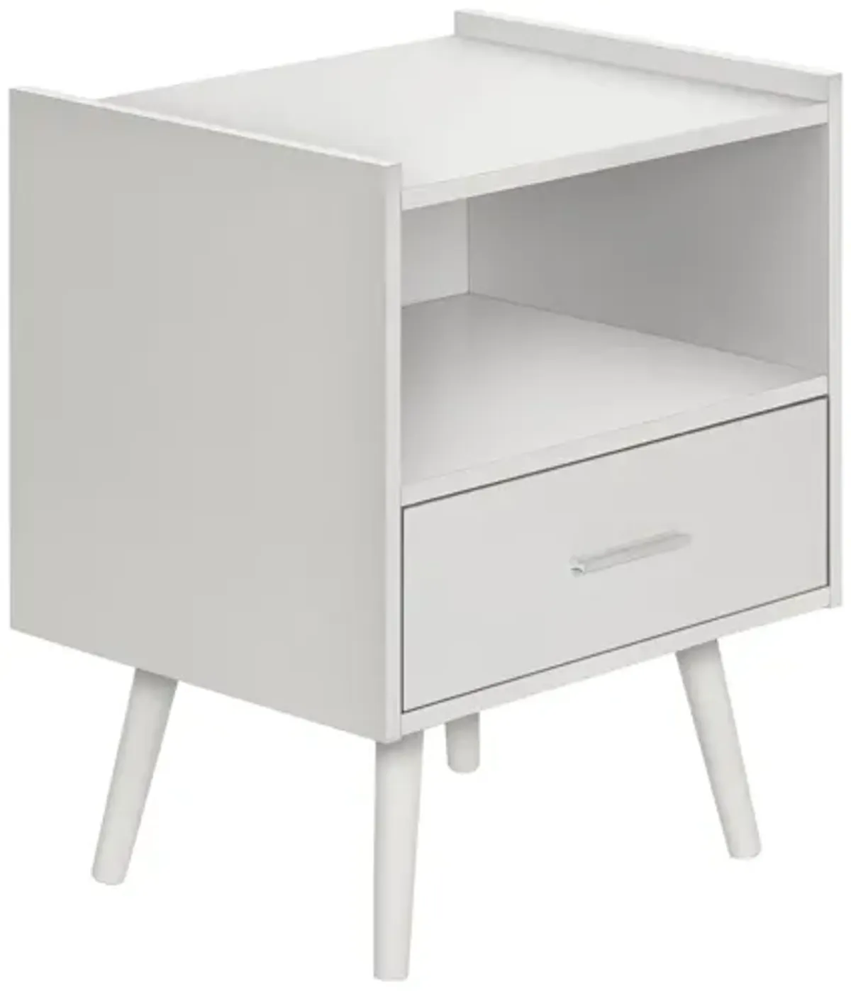 Monarch Specialties I 3666 - White End Table With 1 Drawer