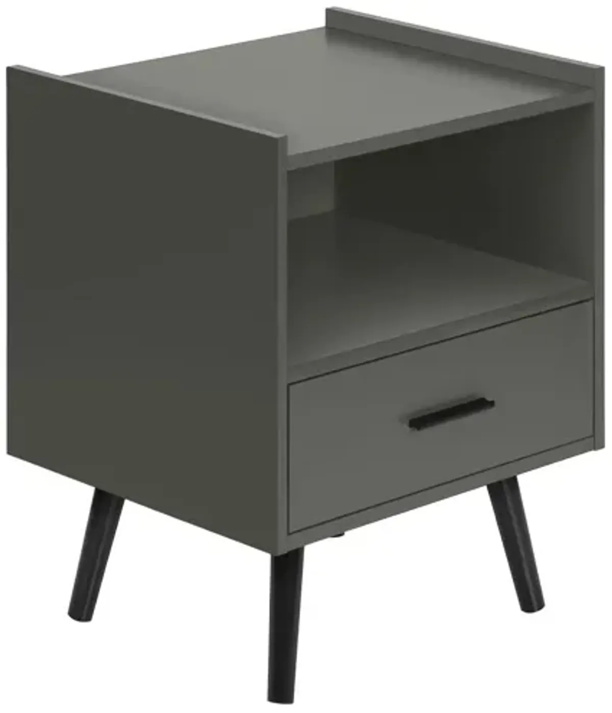 Monarch Specialties I 3668 - Grey End Table With 1 Drawer