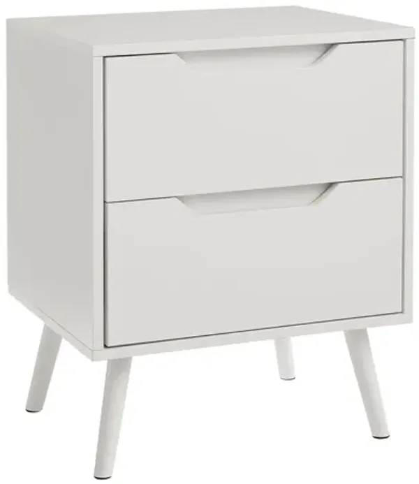 Monarch Specialties I 3688 - White End Table With 2 Drawers