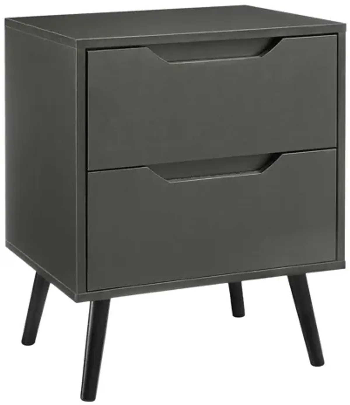 Monarch Specialties I 3690 - Grey End Table With 2 Drawers