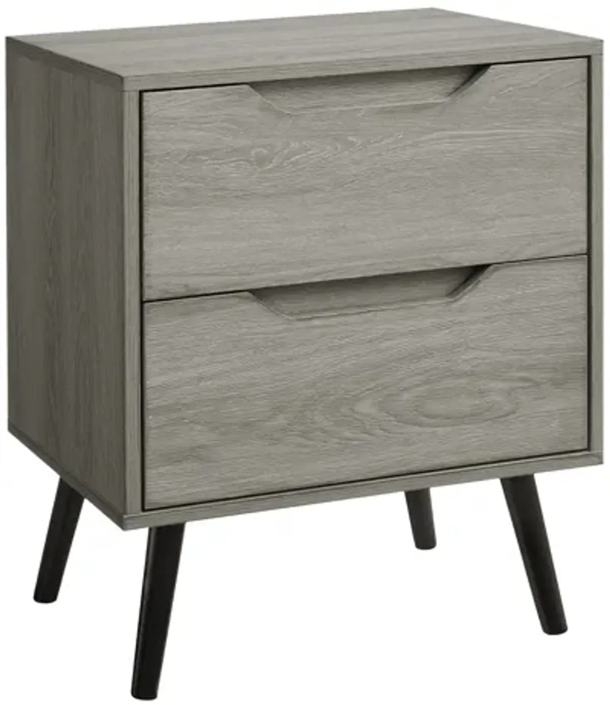 Monarch Specialties I 3693 - Taupe End Table - 2 Drawers