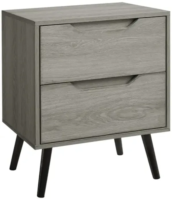 Monarch Specialties I 3693 - Taupe End Table - 2 Drawers