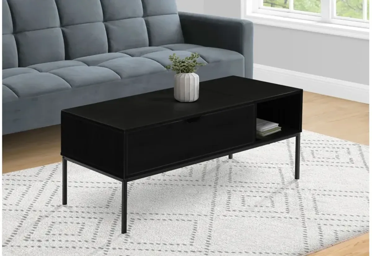 Monarch Specialties I 3808 - 42" Lift-Top Black Coffee Table