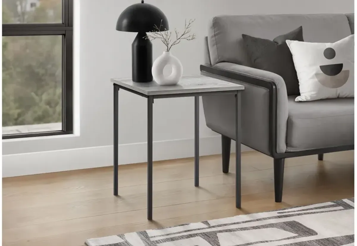 Monarch Specialties I 3828 - 22" Grey Accent Table