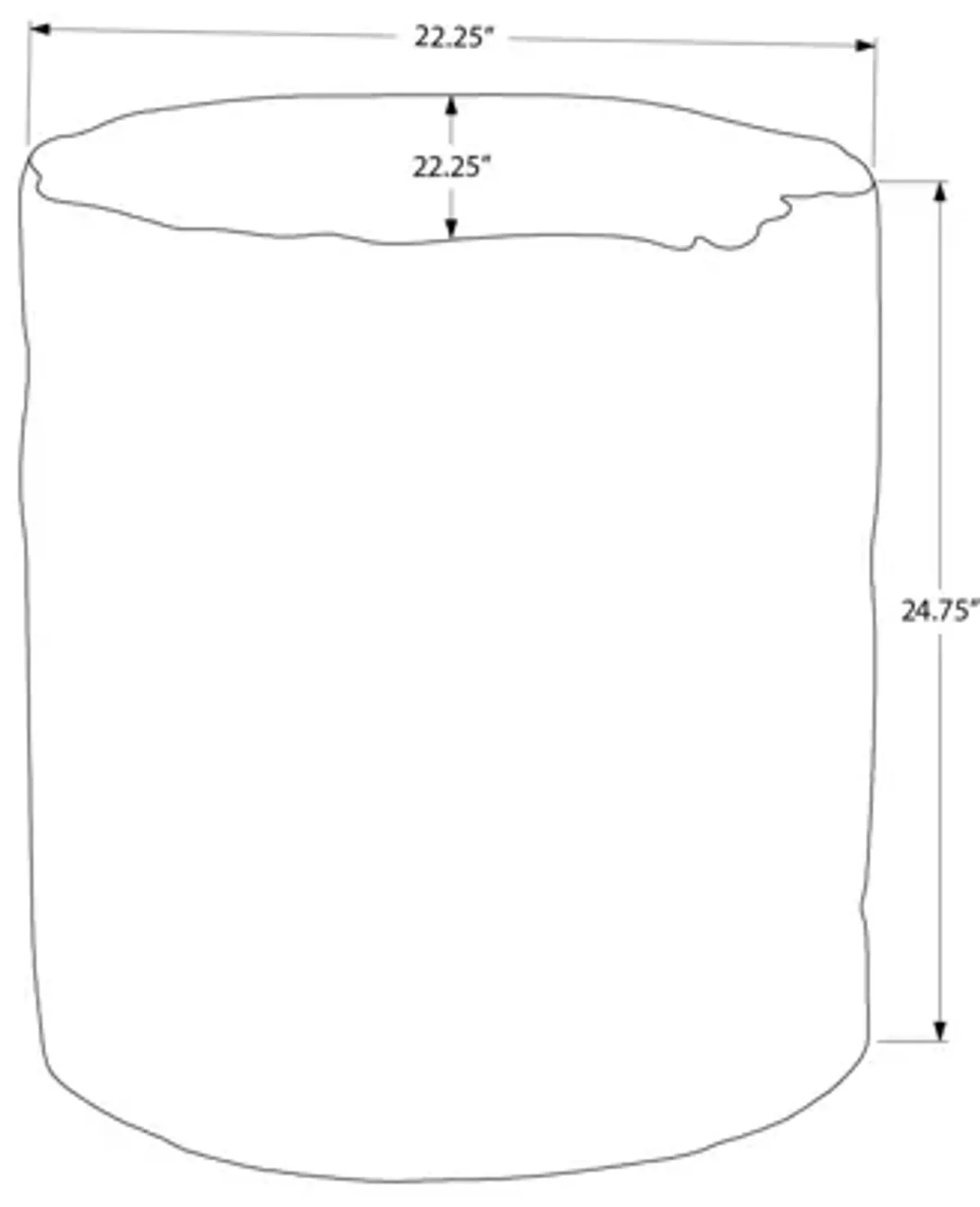 Monarch Specialties I 4120 - 25" Indoor/Outdoor Grey Accent Table