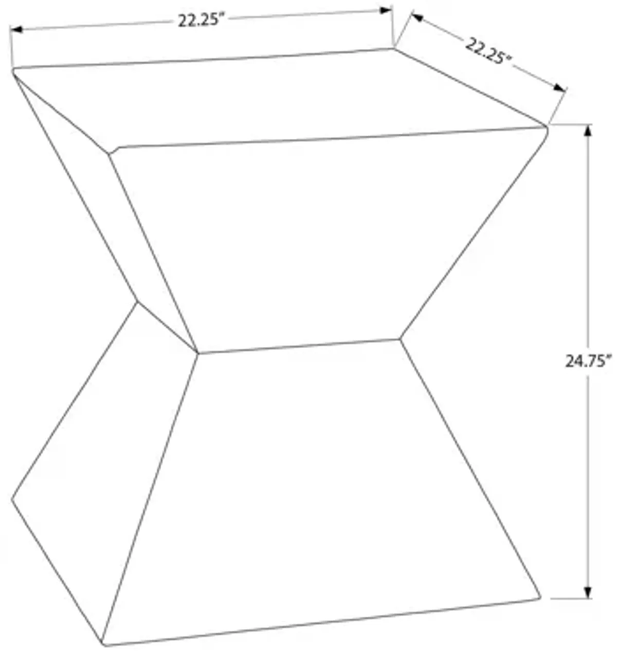 Monarch Specialties I 4126 - 25" Indoor/Outdoor White Accent Table