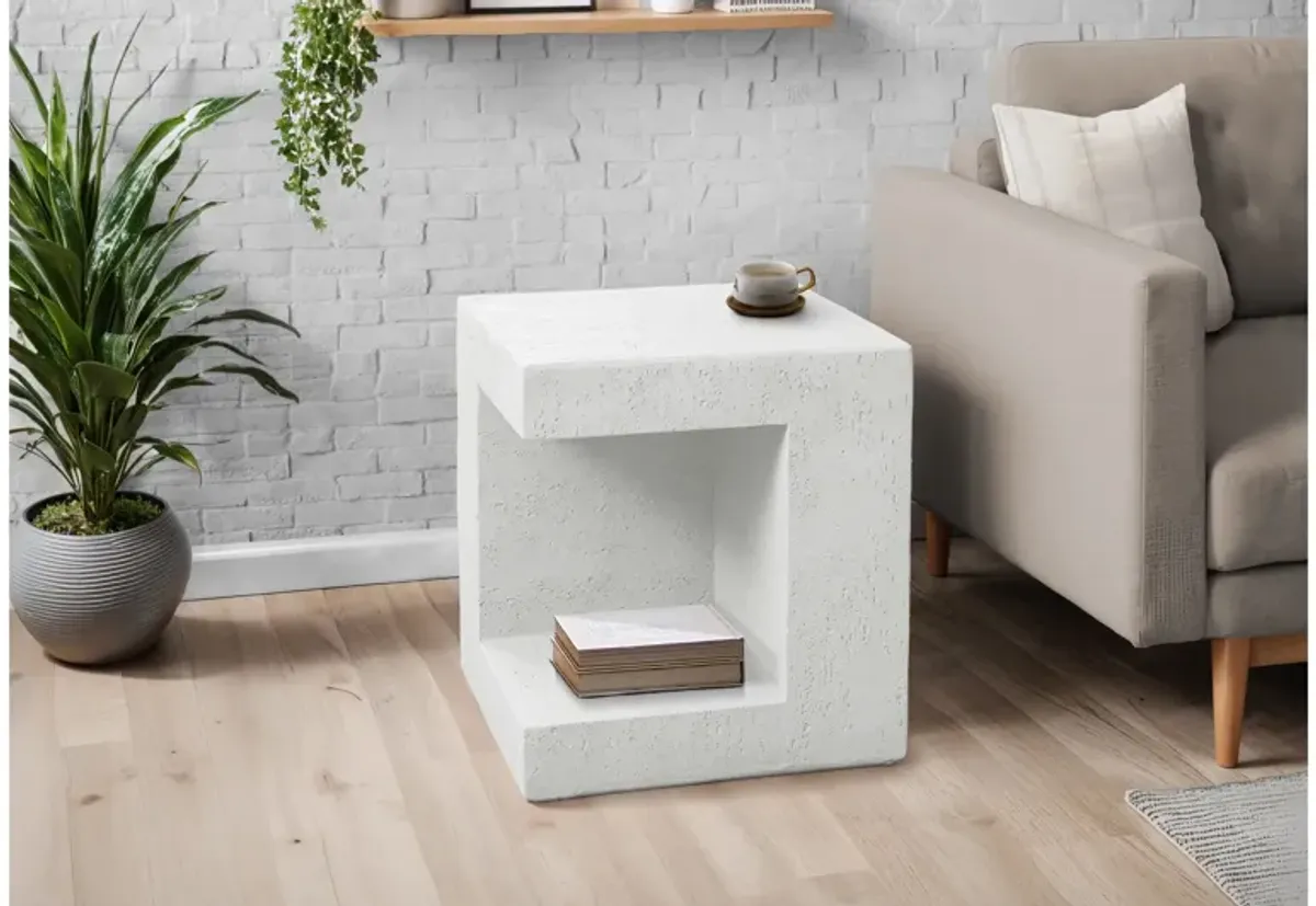 Monarch Specialties I 4131 - 25" Indoor/Outdoor White Accent Table