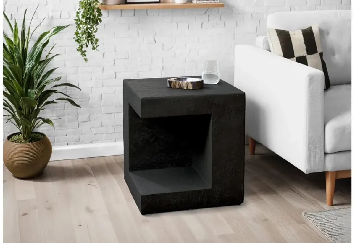 Monarch Specialties I 4132 - 25" Indoor/Outdoor Black Accent Table