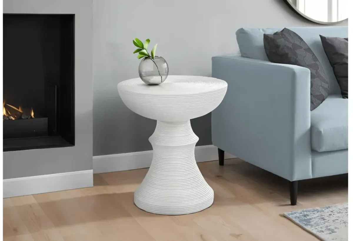 Monarch Specialties I 4145 - 25" Indoor/Outdoor White Accent Table