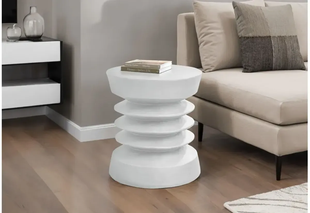 Monarch Specialties I 4153 - 25" Spiral White Accent Table