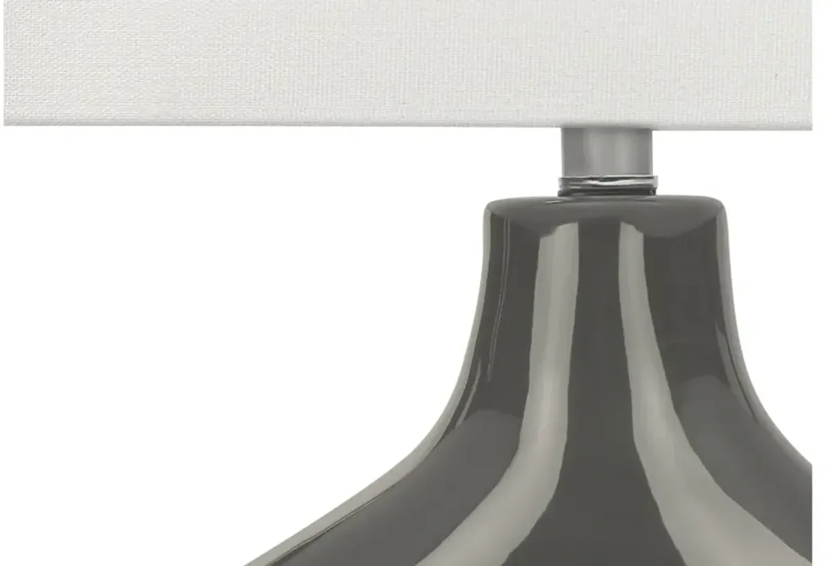 Monarch Specialties I 9660 -25" Grey Ceramic Table Lamp