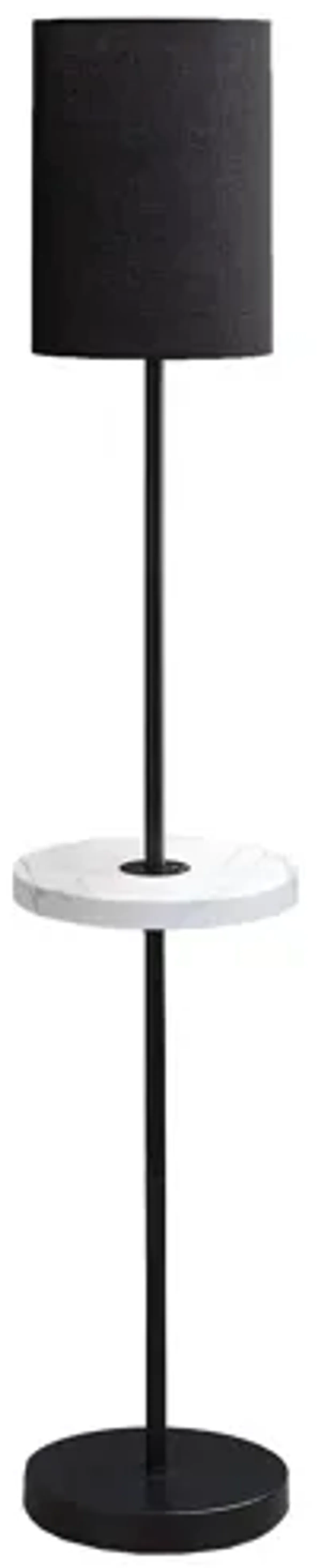 Monarch Specialties I 9691 - 62" Black Floor Lamp with USB