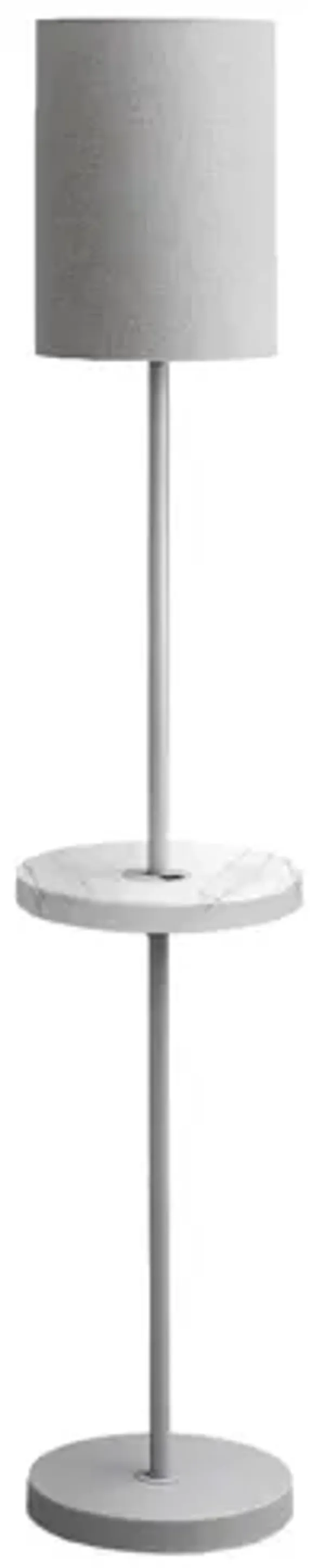 Monarch Specialties I 9692 - 62" Silver Floor Lamp with USB