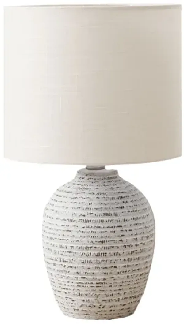 Monarch Specialties I 9787 -17" Table Lamp Ivory Ceramic / Ivory Shade