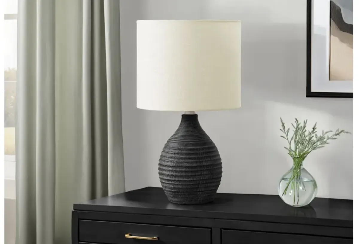 Monarch Specialties I 9847 - 17" Grey Resin Table Lamp