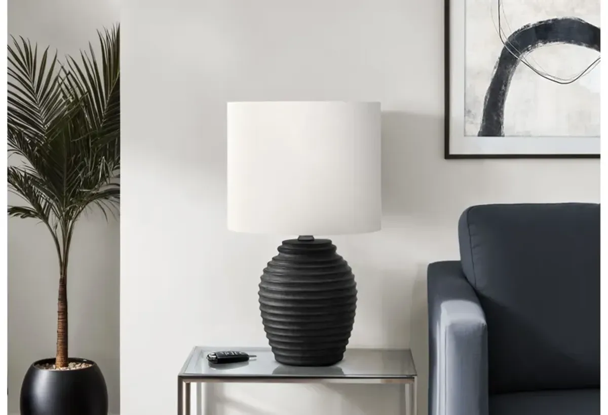 Monarch Specialties I 9863 -17" Black Resin Table Lamp
