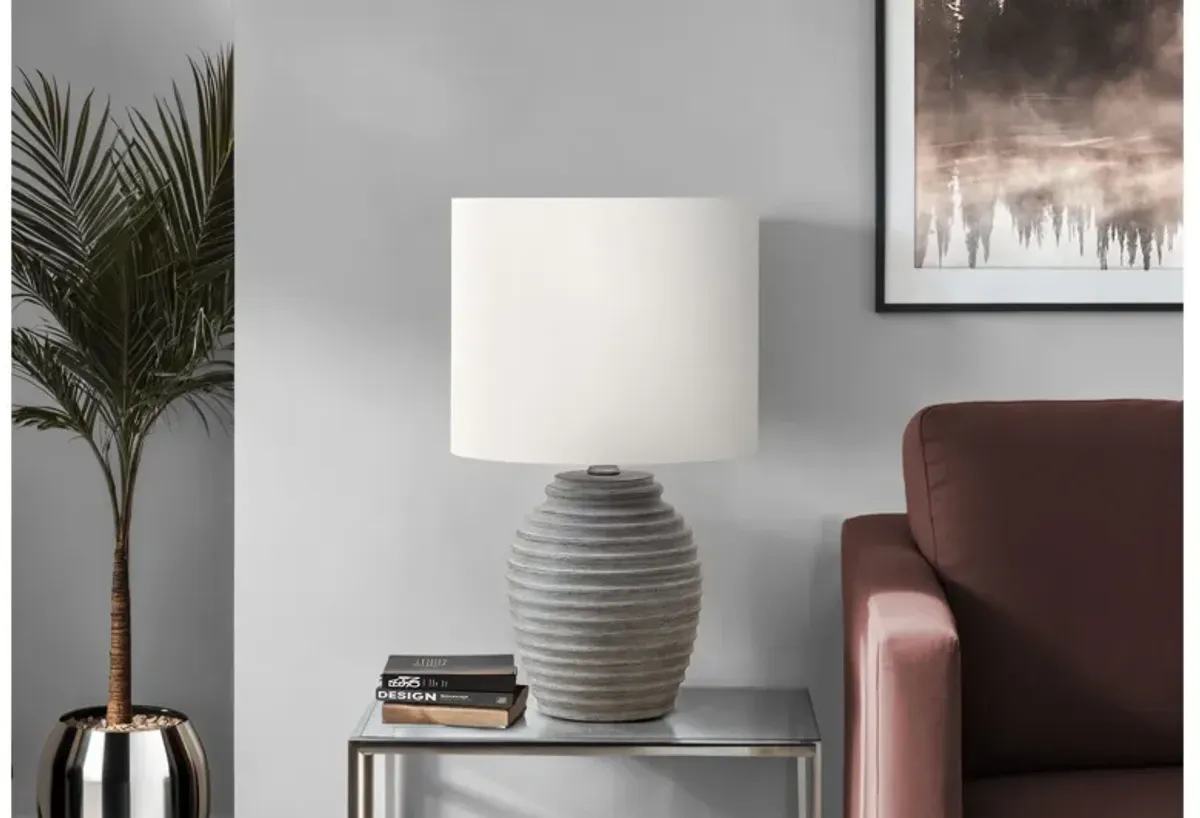 Monarch Specialties I 9864 -17" Grey Resin Table Lamp