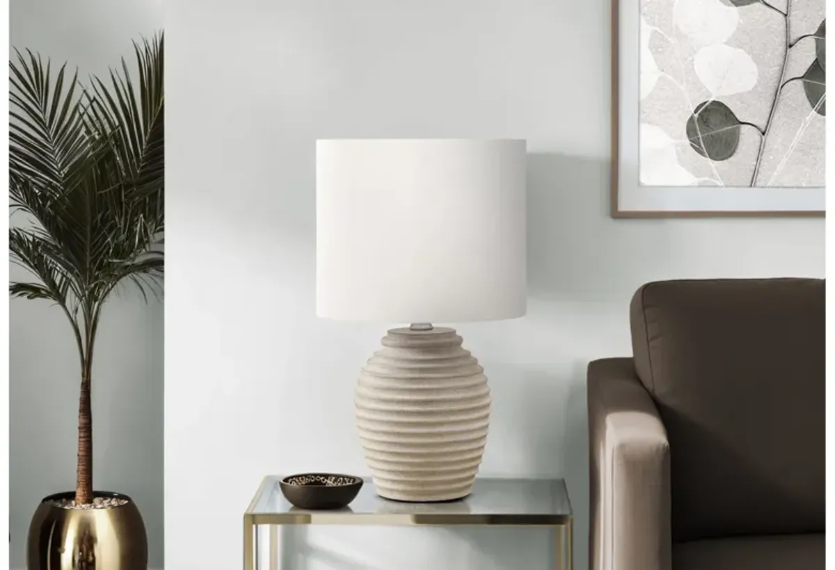 Monarch Specialties I 9865 -17" Beige Resin Table Lamp