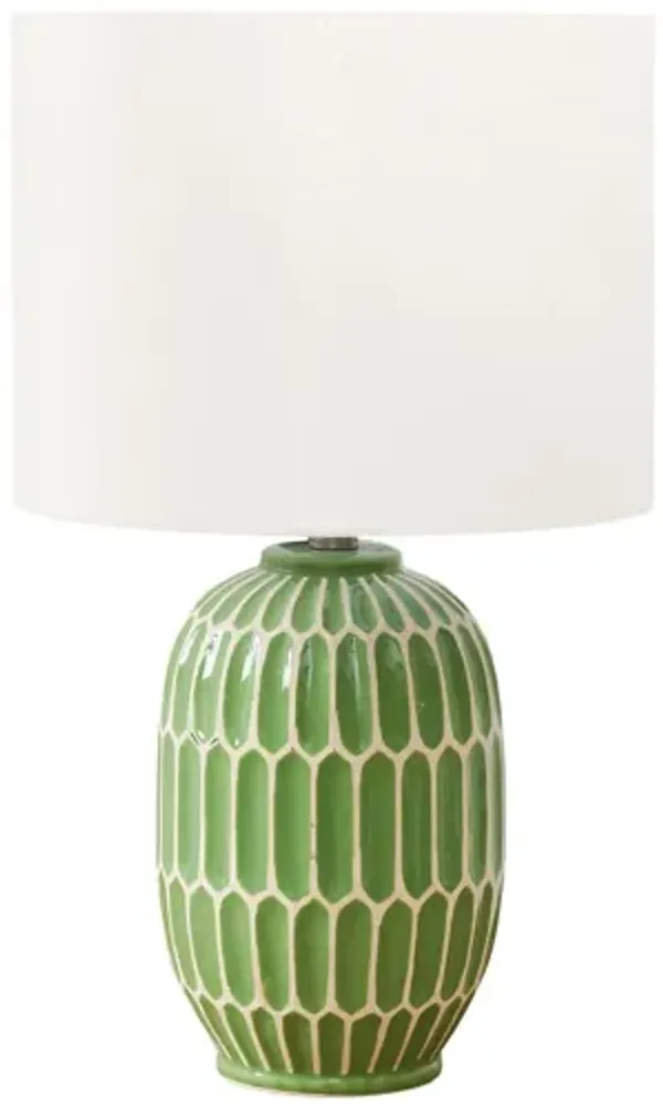 Monarch Specialties I 9877 -  22" Green Table Lamp