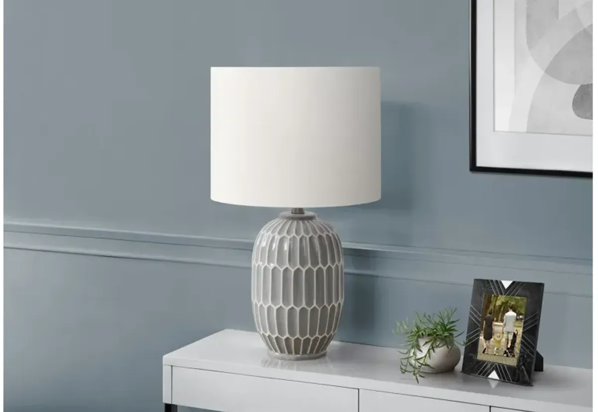 Monarch Specialties I 9878 - 22" Grey Table Lamp