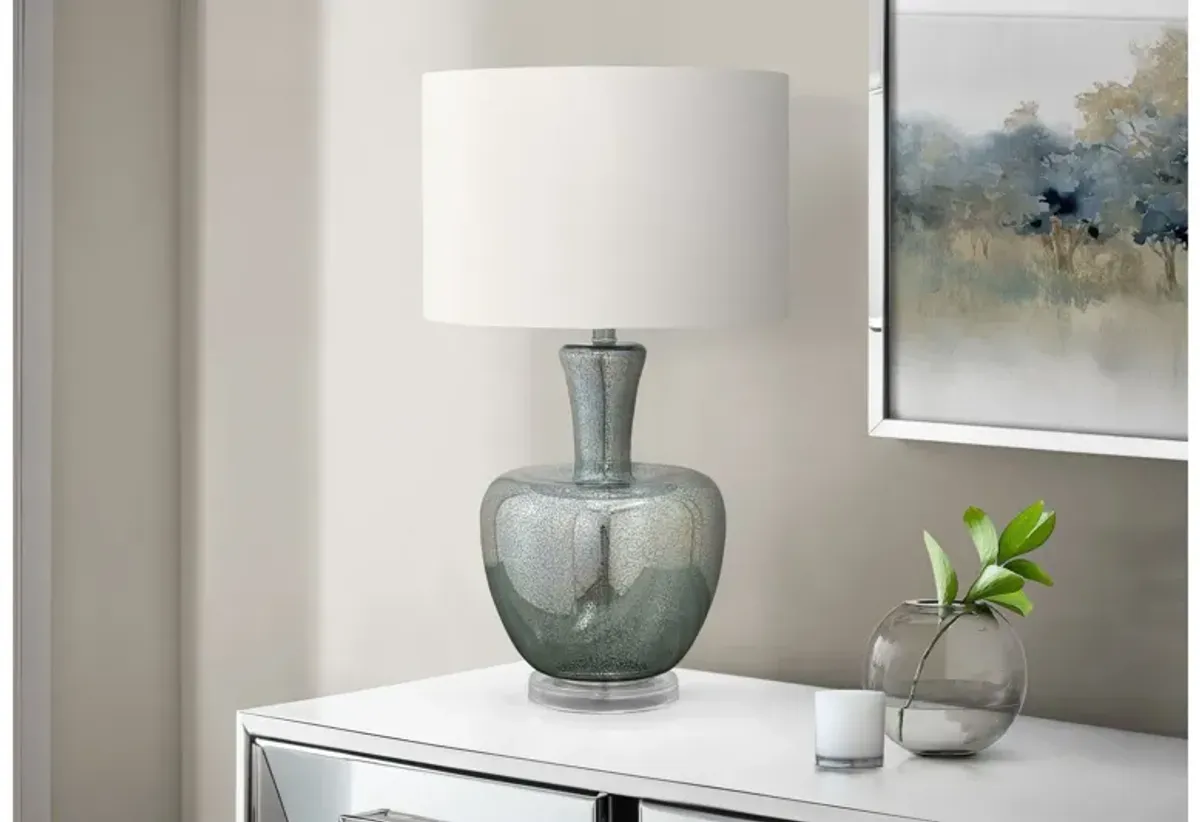 Monarch Specialties I 9898 - 26" Sea Green Glass Table Lamp
