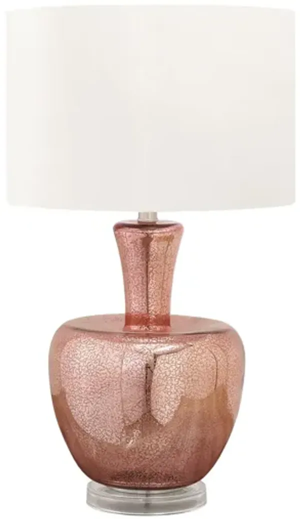 Monarch Specialties I 9899 -26" Dusty Rose Glass Table Lamp