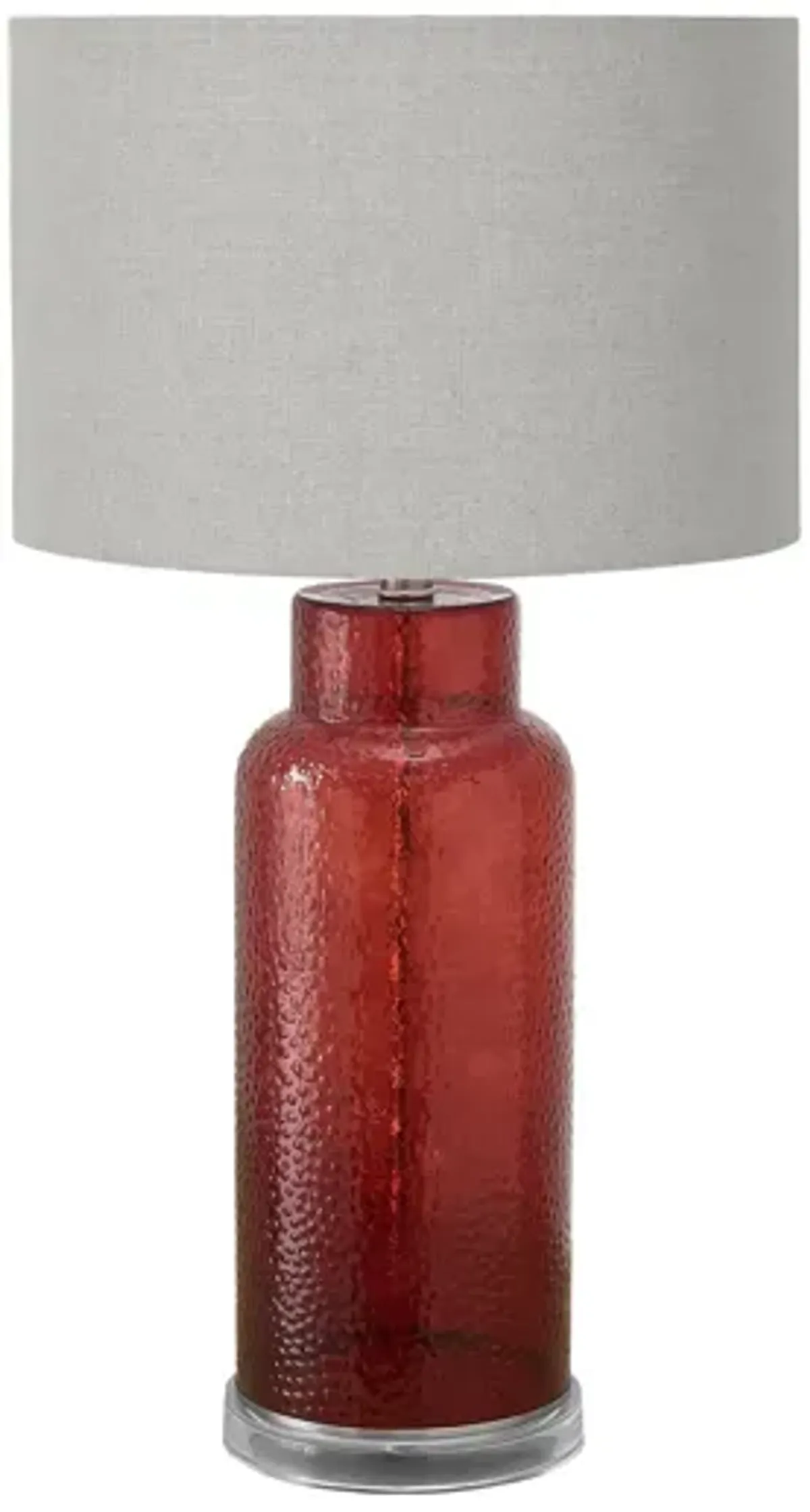 Monarch Specialties I 9909 - 28" Red Glass Table Lamp