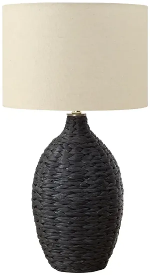 Monarch Specialties I 9918 - 30" Black Rattan Table Lamp