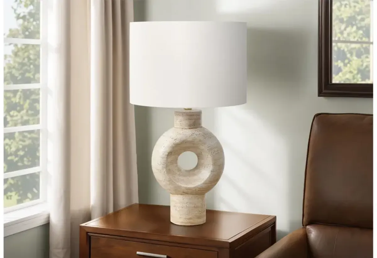 Monarch Specialties I 9932 -28" Beige Resin Table Lamp