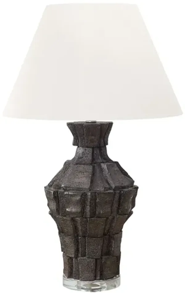 Monarch Specialties I 9935 - 28" Black Resin Table Lamp with Ivory Shade