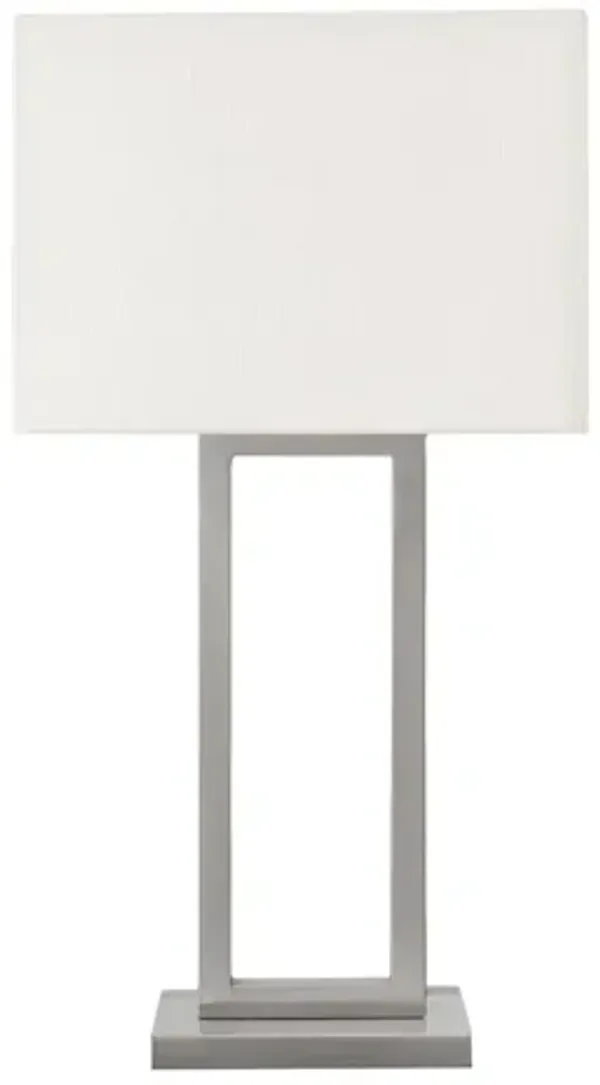 Monarch Specialties I 9951 - 28" Nickel Table Lamp with USB