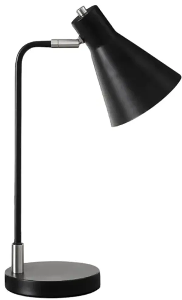 Monarch Specialties I 9956 - 17" Table Lamp Black / Silver Metal