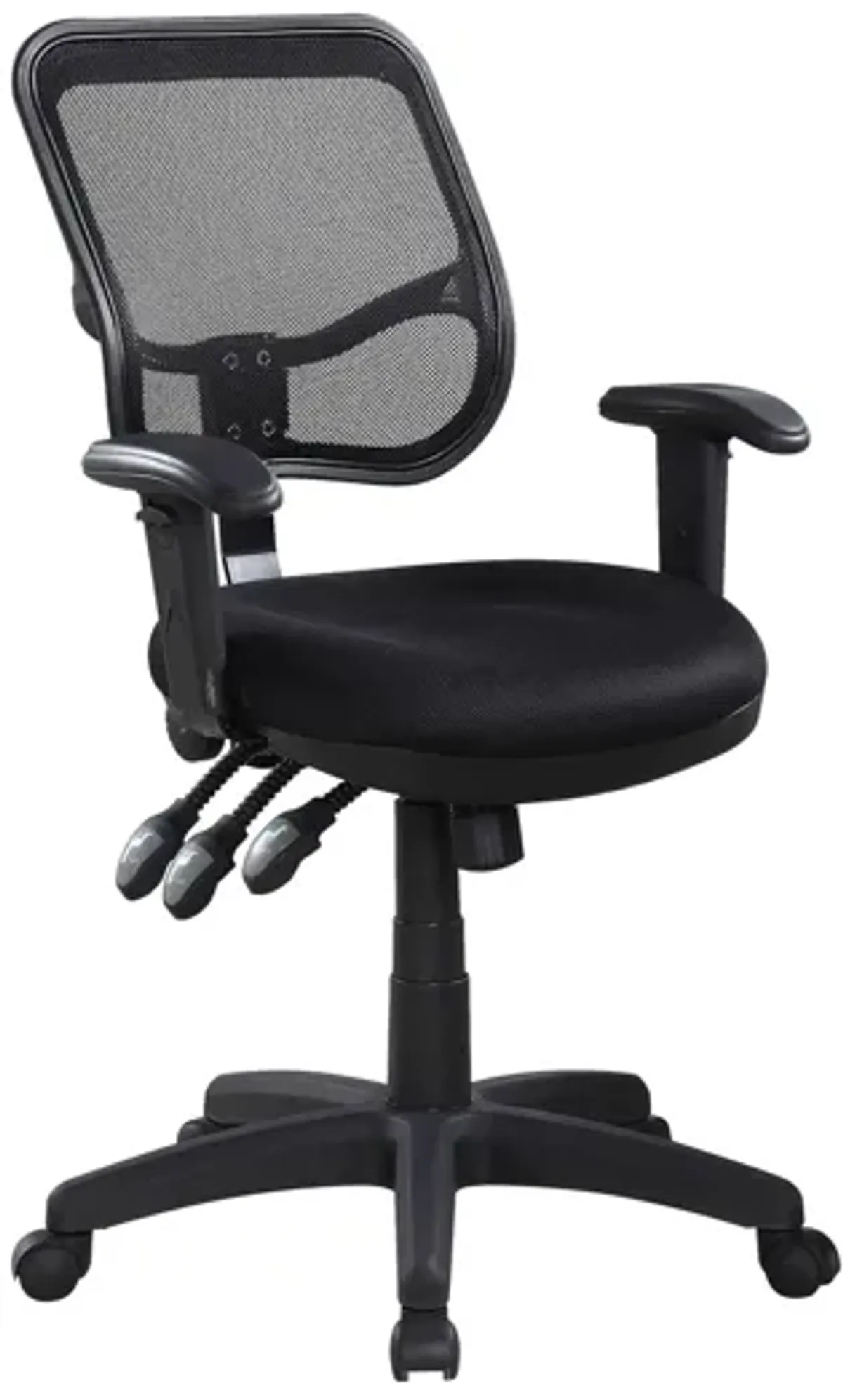 Rollo Upholstered Adjustable Ergonomic Office Chair Black