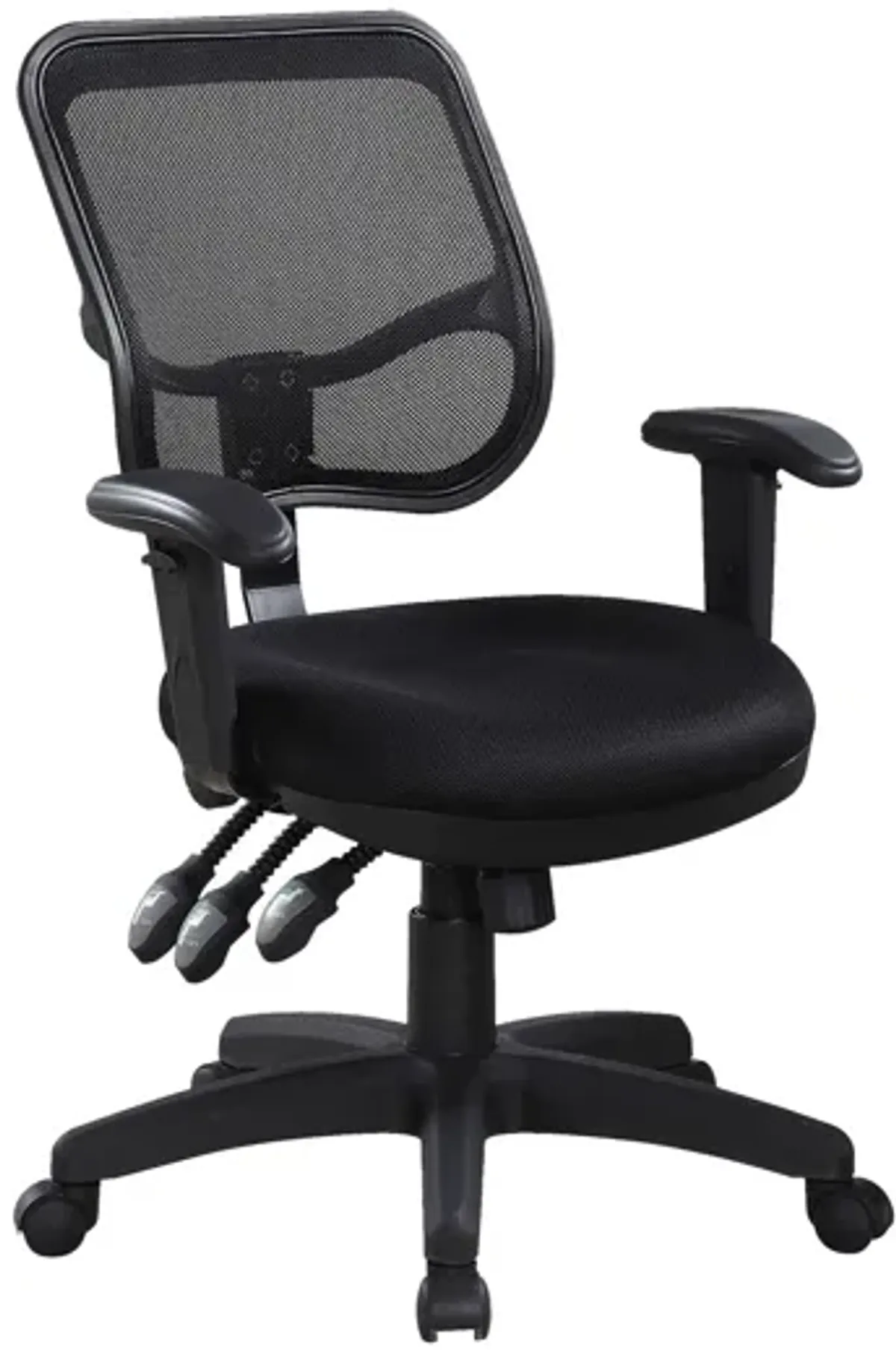 Rollo Upholstered Adjustable Ergonomic Office Chair Black