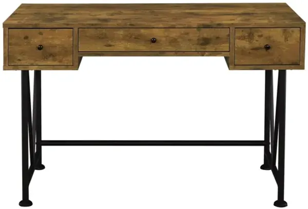Analiese 47" 3-drawer Writing Desk - Rustic Nutmeg