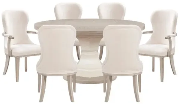 Lofton Two-Tone 7-Piece Dining Set with Round Dining Table