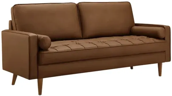 Valour Tufted Vegan Leather Sofa by Modway