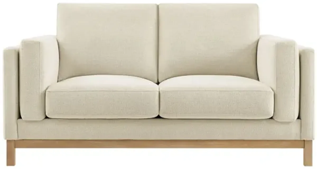 Roscoe 63" Ivory Loveseat by Modway