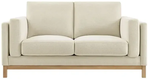 Roscoe 63" Ivory Loveseat by Modway