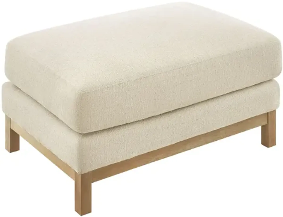 Roscoe Ivory Ottoman by Modway